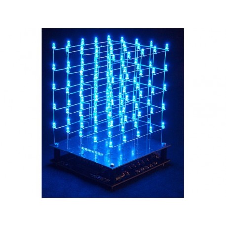 CUBE A LED 3D - 5 x 5 x 5 (LED BLEUE)