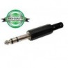 JACK MALE 6.35mm STEREO PLASTIQUE NOIR