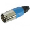 FICHE XLR MALE NICKELEE 3 BROCHES - BLEU