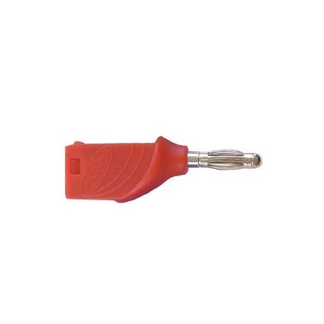 FICHE BANANE EMPILABLE 4mm - ROUGE