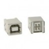 USB B FEMELLE. SIMPLE CONNECTEUR 180o. POUR CI