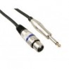 CABLE PROFESSIONNEL XLR. XLR FEMELLE VERS JACK MONO 6.35mm (6m)