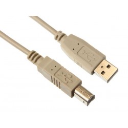 CABLES USB 2.0 - FICHE USB B VERS FICHE USB A/ DE BASE /1.8m