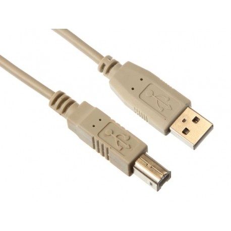 CABLES USB 2.0 - FICHE USB B VERS FICHE USB A/ DE BASE /1.8m