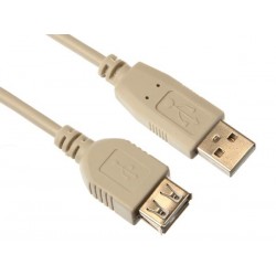 CABLE USB 2.0/FICHE USB A VERS FICHE USB A/DE BASE/1.8m
