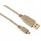 CABLE USB 2.0 / FICHE USB A VERS FICHE MICRO-USB / DE BASE / 5.0m