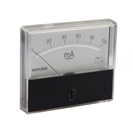 AMPEREMETRE ANALOGIQUE DE TABLEAU 100m CC / 70 x 60mm