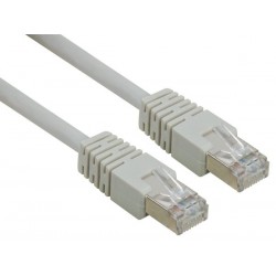 TCR66SS020I - CABLE RESEAU SSTP/PIMF - CAT6 - CONNECTEUR 8P8C MALE VERS CONNECTEUR 8P8C MALE / CCA / VRAC / IVOIRE / 2.0m