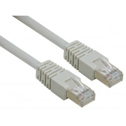 TCR66SS030I - CABLE RESEAU SSTP/PIMF - CAT6 - CONNECTEUR 8P8C MALE VERS CONNECTEUR 8P8C MALE / CCA / VRAC / IVOIRE / 3.0m