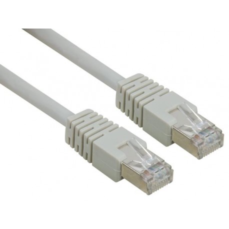 TCR66SS030I - CABLE RESEAU SSTP/PIMF - CAT6 - CONNECTEUR 8P8C MALE VERS CONNECTEUR 8P8C MALE / CCA / VRAC / IVOIRE / 3.0m