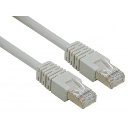 TCR66SS050I - CABLE RESEAU SSTP/PIMF - CAT6 - CONNECTEUR 8P8C MALE VERS CONNECTEUR 8P8C MALE / CCA / VRAC / IVOIRE / 5.0m