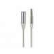 CABLE STEREO MALE 3.5 mm VERS STEREO FEMELLE 3.5 mm - GAINE PLATE ET FLEXIBLE - 1 m