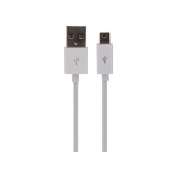 CABLE USB 2.0 A MALE VERS MINI-USB 5 BROCHES MALE - BLANC - 1 m
