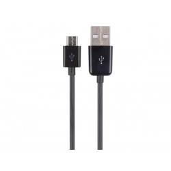 CABLE USB 2.0 A MALE VERS MICRO-USB 5 BROCHES MALE - NOIR - 1 m