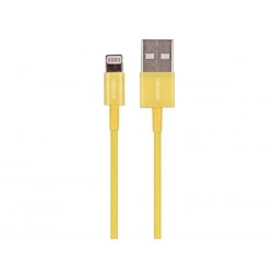 CABLE LIGHTNING (8 BROCHES. MALE) VERS USB A - JAUNE - 1 m