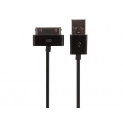 CABLE USB A MALE VERS APPLE® 30 BROCHES MALE - NOIR - 1 m