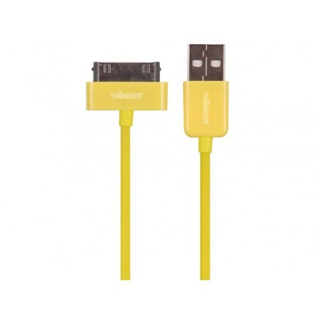CABLE USB A MALE VERS APPLE® 30 BROCHES MALE - JAUNE - 1 m