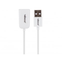 CABLE USB 2.0 A MALE vers USB 2.0 A FEMELLE - BLANC - 1 m