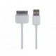 CABLE USB 2.0 A MALE VERS CABLE A 30 BROCHES MALE - POUR APPLE - LED - BLANC - 1 M