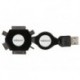 CABLE DE CHARGE USB RETRACTABLE - 6 EN 1 - MALE/MALE - NOIR - 53cm