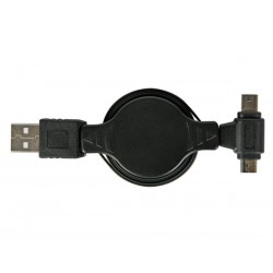 ADAPTATEUR DE RECHARGE USB VERS MICRO USB MINI USB - RETRACTABLE