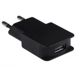 CHARGEUR ULTRAPLAT AVEC CONNEXION USB 5 V - 1 A - NOIR