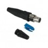 REAN TINY - CONNECTEUR FEMELLE. 3 POLES. NOIR. CONTACTS DORES