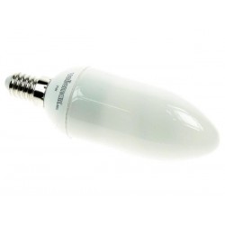 LAMPE FLUOCOMPACTE - CHANDELLE - 7 W - 240 V - E14 - 2700 K - OPAQUE