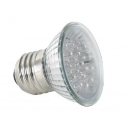 AMPOULE LED BLANCHE CHAUDE- E27 - 240VCA - 18 LEDs