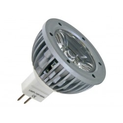 LAMPE LED 3W - BLANC CHAUD (2700K) 12VCA/CC - MR16