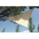 VOILE SOLAIRE PERMEABLE - TRIANGLE - 5 x 5 x 5 m - COULEUR : CHAMPAGNE