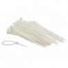 COLLIERS DE SERRAGE EN NYLON - 2.5 x 100 mm - BLANC (100 pcs)