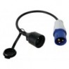 CABLE ADAPTATEUR AVEC PRISE MALE VERS FICHE CEE