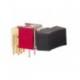 INTERRUPTEUR A BASCULE SUBMINIATURE BIPOLAIRE HORIZONTAL COUDE ON-ON