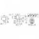 INTERRUPTEUR A BASCULE SUBMINIATURE BIPOLAIRE HORIZONTAL COUDE ON-ON