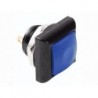 POUSSOIR METALLIQUE CARRE AVEC CAPUCHON BLEU - 1P SPST OFF-(ON)