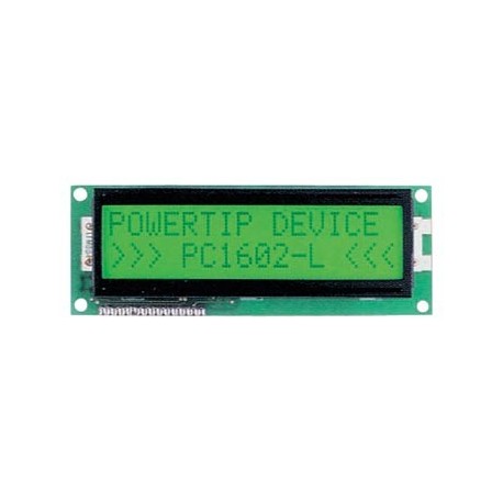 LCD SUPERTWIST 16 x 2 - RETRO-ECLAIRAGE AVEC LEDS JAUNES