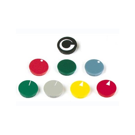 LID FOR 10mm BUTTON (GREEN - WHITE ARROW)