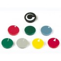 LID FOR 15mm BUTTON (RED - WHITE TRIANGLE)