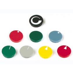 LID FOR 21mm BUTTON (BLACK - WHITE BALL)