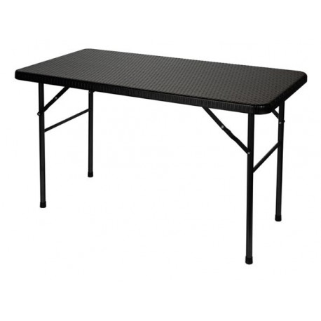 TABLE PLIANTE - IMITATION ROTIN - 120 X 60 X 74 cm