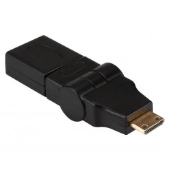 HDMI TYPE C MALE VERS TYPE A FEMELLE 360o