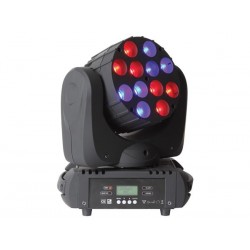 EXPLIO III - PROJECTEUR LYRE - 12 x LED RGBW DE 10W