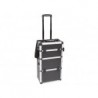MALLETTE TROLLEY EN ALUMINIUM - NOIR - 370 x 270 x 670 mm
