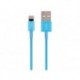CABLE LIGHTNING (8 BROCHES. MALE) VERS USB A - BLEU - 1 m