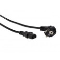 CABLE D'ALIMENTATION NOIR CEE 7/7 90o C13 L 1.5 m. 3G1.0 mm²