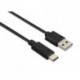 CABLE USB 2.0 A MALE VERS USB 2.0 TYPE C MALE - 1 m - NOIR