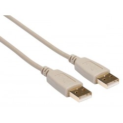 CABLE USB 2.0 - FICHE TYPE A VERS USB TYPE B / CUIVRE / DE BASE / 2.5 m / DORE / M-M