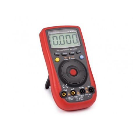 MULTIMETRE NUMERIQUE - CAT. III 600 V / CAT. IV 300 V - 2000 POINTS - SELECTION AUTOMATIQUE - PLAGE AUTOMATIQUE