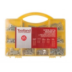  jeu de vis, ecrous & rondelles - 450 pcs 